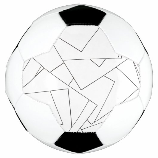 Zwart-wit geometrisch-modern minimalistisch voetbal (Voorkant)