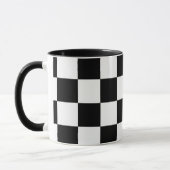 Zwart-wit geometrisch mok (Links)