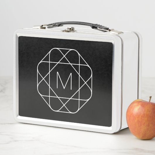 Zwart-wit geometrisch monogram (In situ)