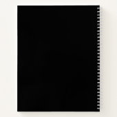 Zwart-wit geometrisch monogram notitieboek (Achterkant)