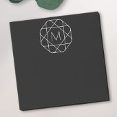 Zwart-wit geometrisch monogram post-it® notes