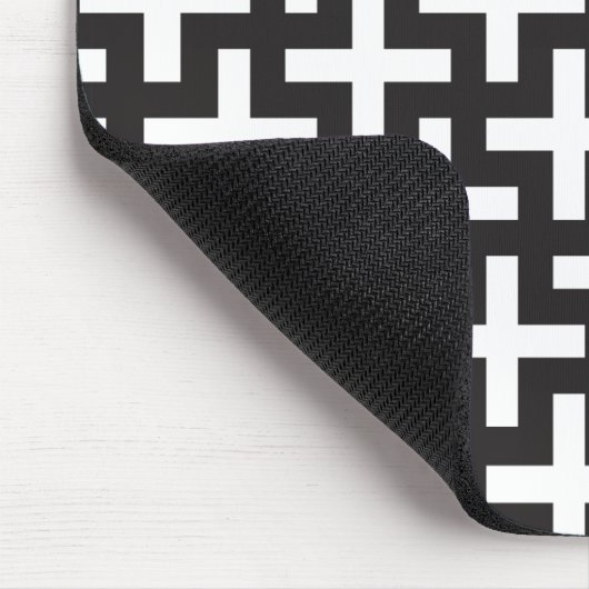 Zwart-wit geometrisch muismat (Hoek)