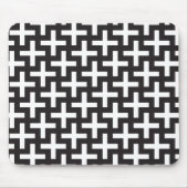 Zwart-wit geometrisch muismat (Voorkant)