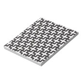 Zwart-wit geometrisch notitieblok (Linkerzijde)