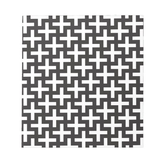 Zwart-wit geometrisch notitieblok (Voorkant)
