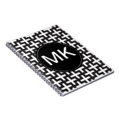 Zwart-wit geometrisch notitieboek (Rechterzijde)