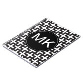 Zwart-wit geometrisch notitieboek (Linkerzijde)