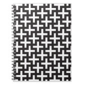 Zwart-wit geometrisch notitieboek (Voorkant)