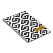 Zwart-wit geometrisch Notitieboek op maat (Rechterzijde)