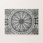 Zwart-wit geometrisch ontwerp legpuzzel (Horizontaal)