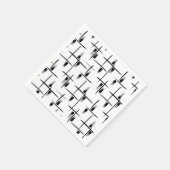 Zwart-wit Geometrisch Party Papier servet (Hoek)