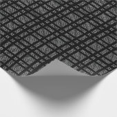 Zwart-wit geometrisch patroon Ama Cadeaupapier (Hoek)