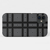 Zwart-wit geometrisch patroon Ama Case-Mate iPhone Case (Achterkant (horizontaal))