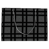 Zwart-wit geometrisch patroon Ama Groot Cadeauzakje (Achterkant)
