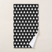Zwart-wit geometrisch patroon bad handdoek (Handdoek)