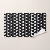 Zwart-wit geometrisch patroon bad handdoek (Handdoek)