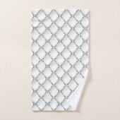 Zwart-wit geometrisch patroon. bad handdoek (Handdoek)