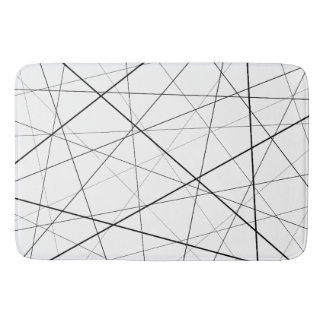 Zwart-wit geometrisch patroon badmat