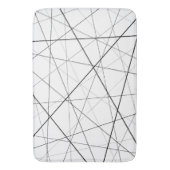 Zwart-wit geometrisch patroon badmat (Voorkant Verticaal)