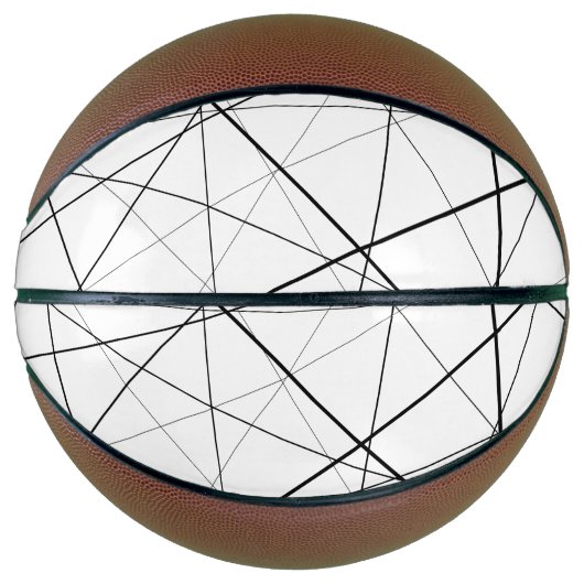 Zwart-wit geometrisch patroon basketbal (Voorkant)