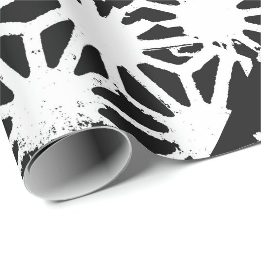 Zwart-wit geometrisch patroon cadeaupapier (Rol Hoek)