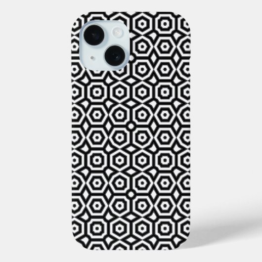 Zwart-wit geometrisch patroon Case-Mate iPhone case (Achterkant)