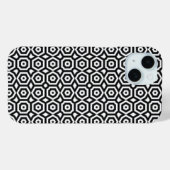 Zwart-wit geometrisch patroon Case-Mate iPhone case (Achterkant (horizontaal))