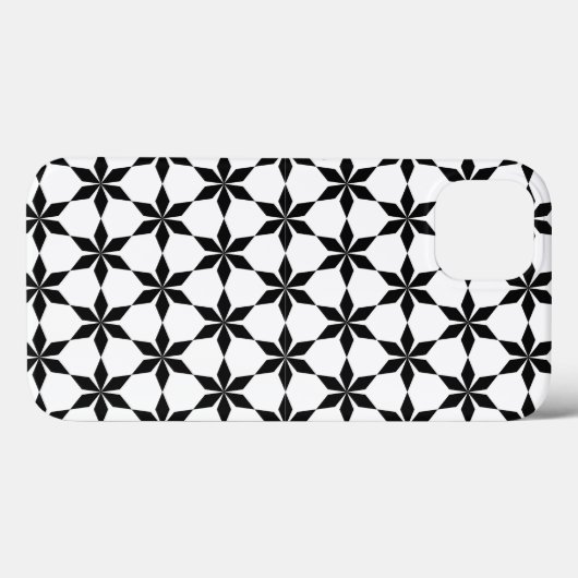 Zwart-wit geometrisch patroon Case-Mate iPhone case (Achterkant (horizontaal))