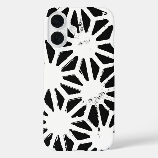 Zwart-wit geometrisch patroon Case-Mate iPhone case (Achterkant)