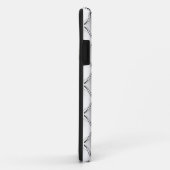 Zwart-wit geometrisch patroon. Case-Mate iPhone case (Achterkant/rechts)