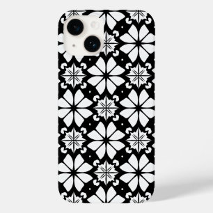 Zwart-wit geometrisch patroon Case-Mate iPhone 14 hoesje