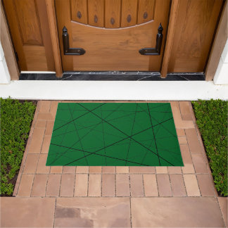 Zwart-wit geometrisch patroon deurmat