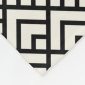 Zwart-wit geometrisch patroon fleece deken (Hoek)