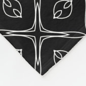 Zwart-wit geometrisch patroon fleece deken (Hoek)