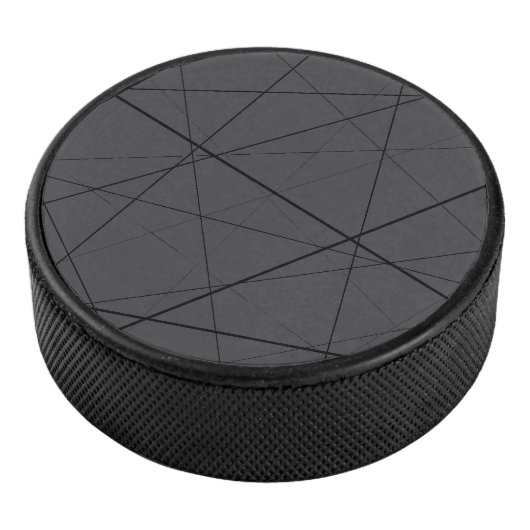 Zwart-wit geometrisch patroon hockey puck (3/4)