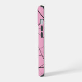 Zwart-wit geometrisch patroon iPhone 15 case (Linkerkant)
