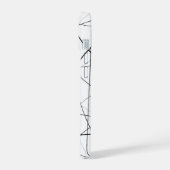 Zwart-wit geometrisch patroon iPhone 15 case (Linkerkant)