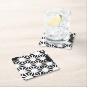 Zwart-wit geometrisch patroon kartonnen onderzetters (Insitu)