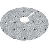 Zwart/wit geometrisch patroon kerstboom rok (Gekanteld)