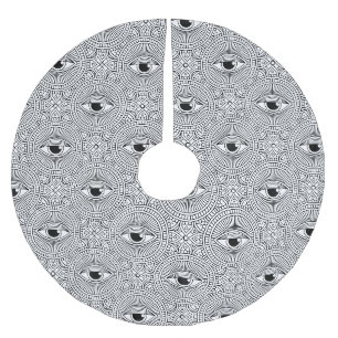 Zwart/wit geometrisch patroon kerstboom rok