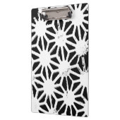 Zwart-wit geometrisch patroon klembord (Links)