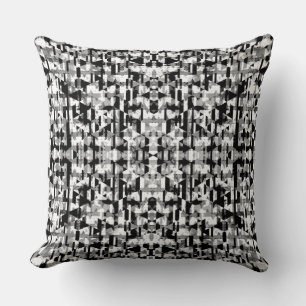 Zwart wit geometrisch patroon kussen
