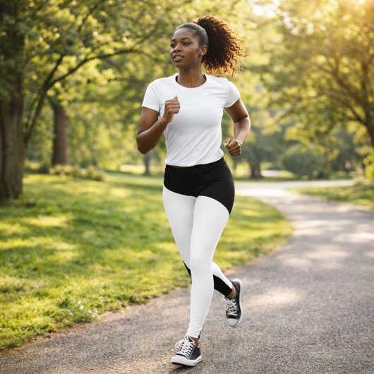 Zwart-wit geometrisch patroon leggings