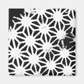 Zwart-wit geometrisch patroon magneet (Voorkant)