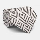 Zwart-wit geometrisch patroon met overlappende ele stropdas (Opgerold)