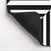 Zwart-wit geometrisch patroon muismat (Hoek)