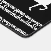 Zwart-wit geometrisch patroon & paarden bureaumat (Hoek)