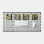 Zwart-wit geometrisch patroon Photo Desk Mat (Keyboard & Muis)