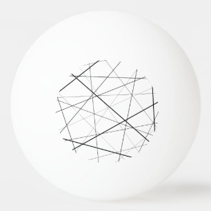 Zwart-wit geometrisch patroon pingpongbal