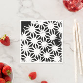 Zwart-wit geometrisch patroon servet (Insitu)